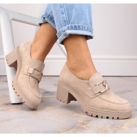 Vinceza W JAN177D velúr cipő, bézs 2