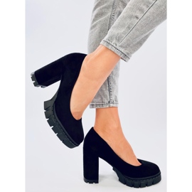 Angela Black magassarkú és platformpumpák fekete 2