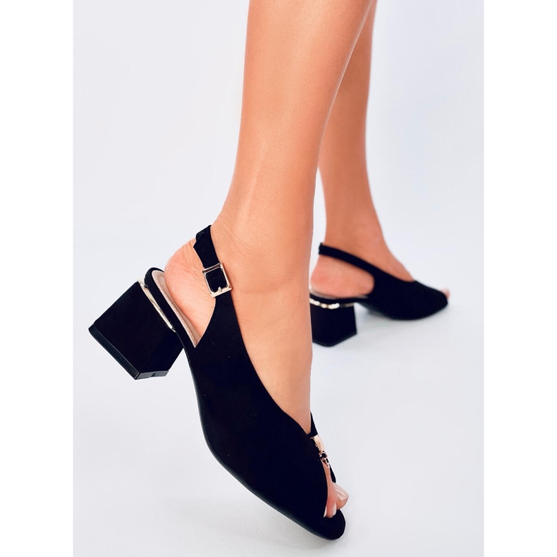 Seastar Vandell fekete magas sarkú szandál 2