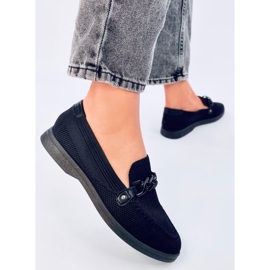 Lucena Fekete áttört mokaszinok 2