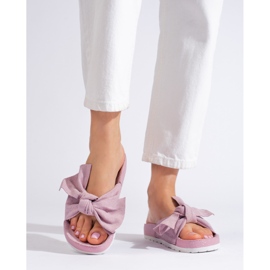 SHELOVET Divatos papucs masnival rózsaszín 2