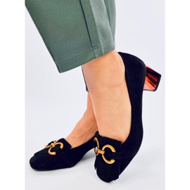 Weinn Fekete réz sarokpumpák 2