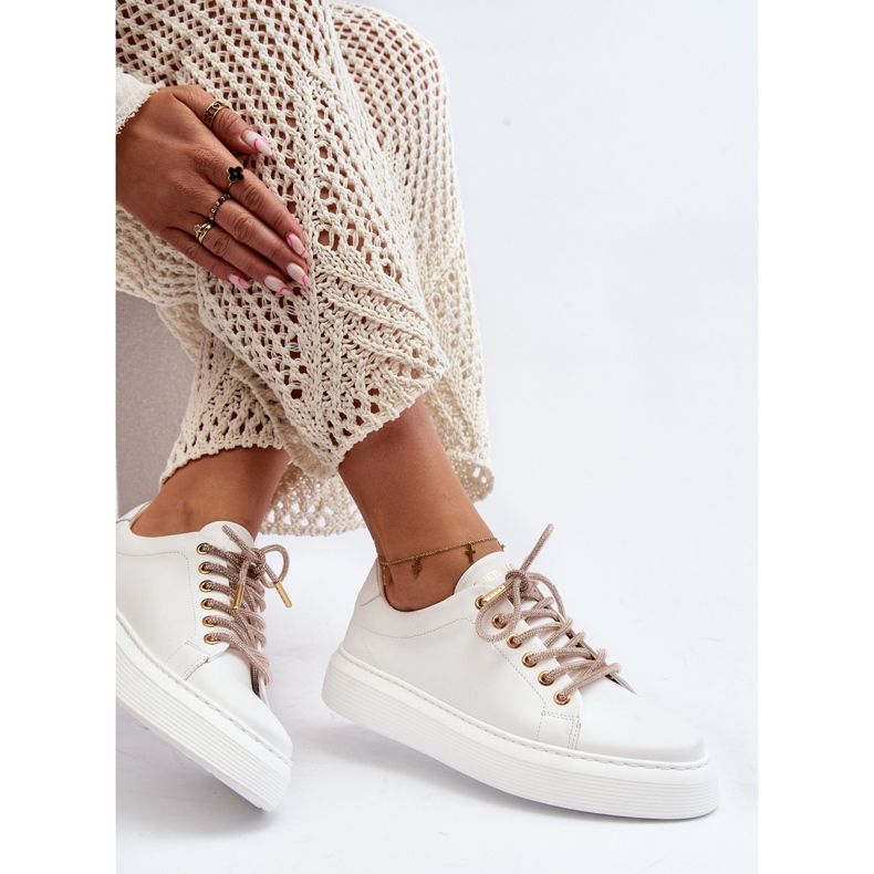 Bőr női sportcipő CheBello 4362 fehér 1