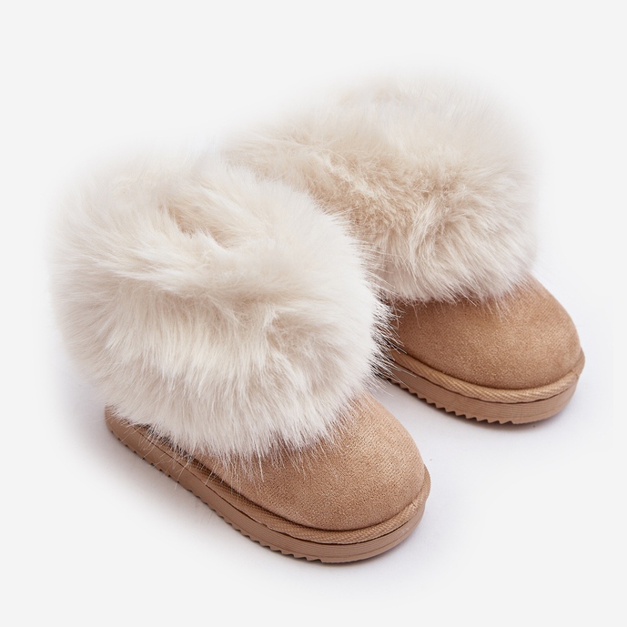 Gyerek szigetelt hócsizma szőrmével, bézs Nohie 2