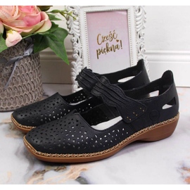 Rieker W RKR139 bőrcipő, sötétkék 2