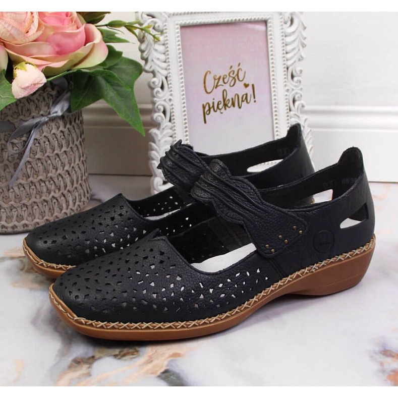 Rieker W RKR139 bőrcipő, sötétkék 2