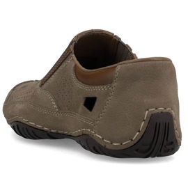 Rieker M RKR580 barna bőr áttört cipő 2