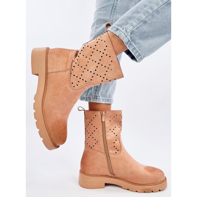 Issey Khaki áttört csizma bézs 2 Issey Khaki áttört csizma bézs 2