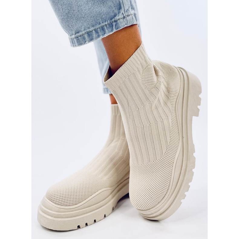 Zokni magas bokával Silva Beige bézs 2