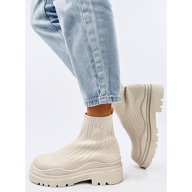 Zokni magas bokával Silva Beige bézs 1