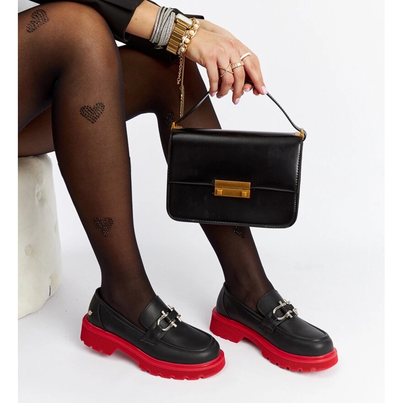 Fekete bőr mokaszin Goe LL2N4040 1