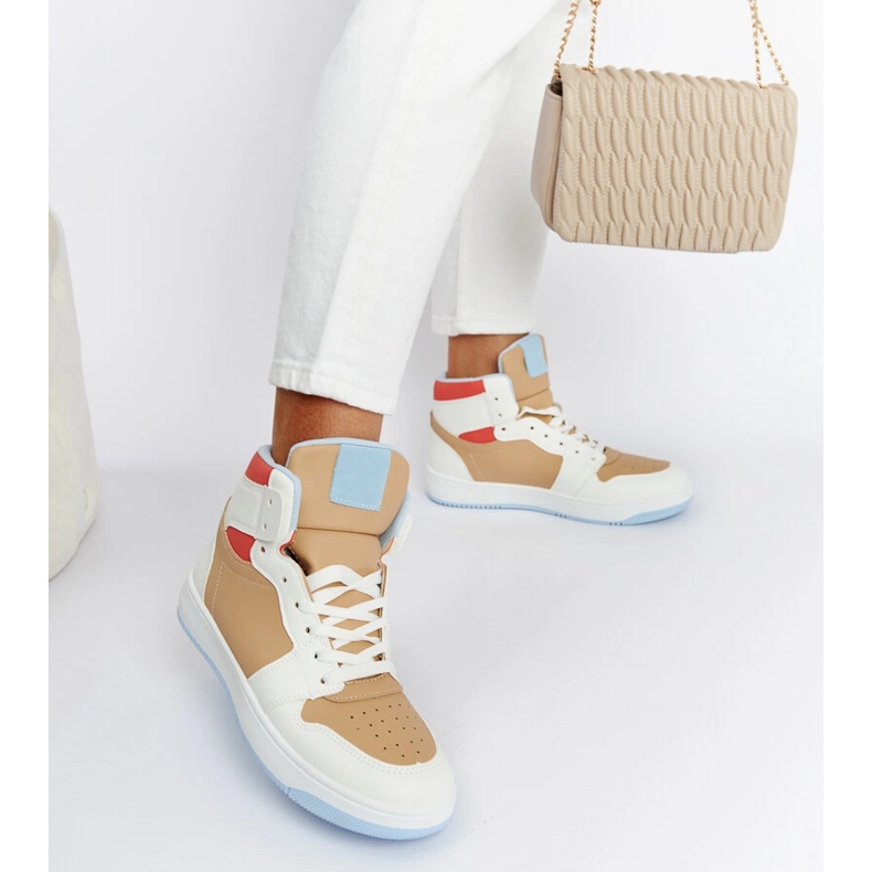 Fehér és bézs magasszárú tornacipő az Eagan cégtől 1