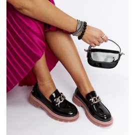 Fekete bőr mokaszin Goe LL2N4039 1