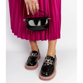 Fekete bőr mokaszin Goe LL2N4039 2