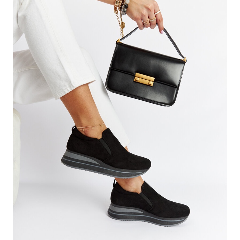 Fekete Cliffside platform tornacipő 2