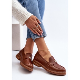 Zazoo 20165 női bőr mokaszin, barna 1