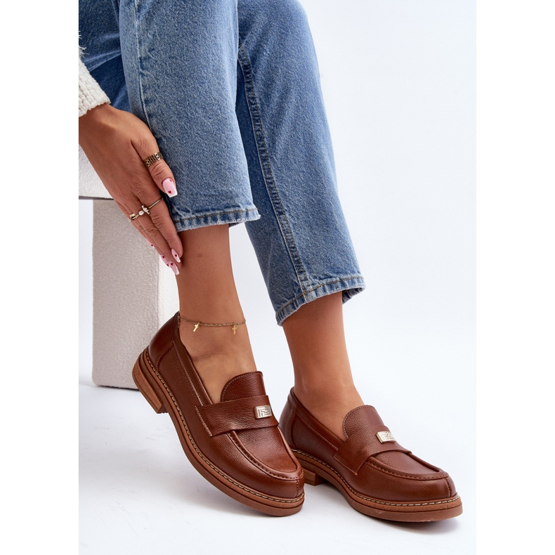 Zazoo 20165 női bőr mokaszin, barna 2 Zazoo 20165 női bőr mokaszin, barna 2