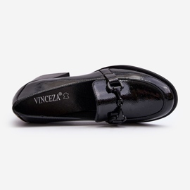 Vinceza Fekete Patent magassarkú cipő Nireva 9