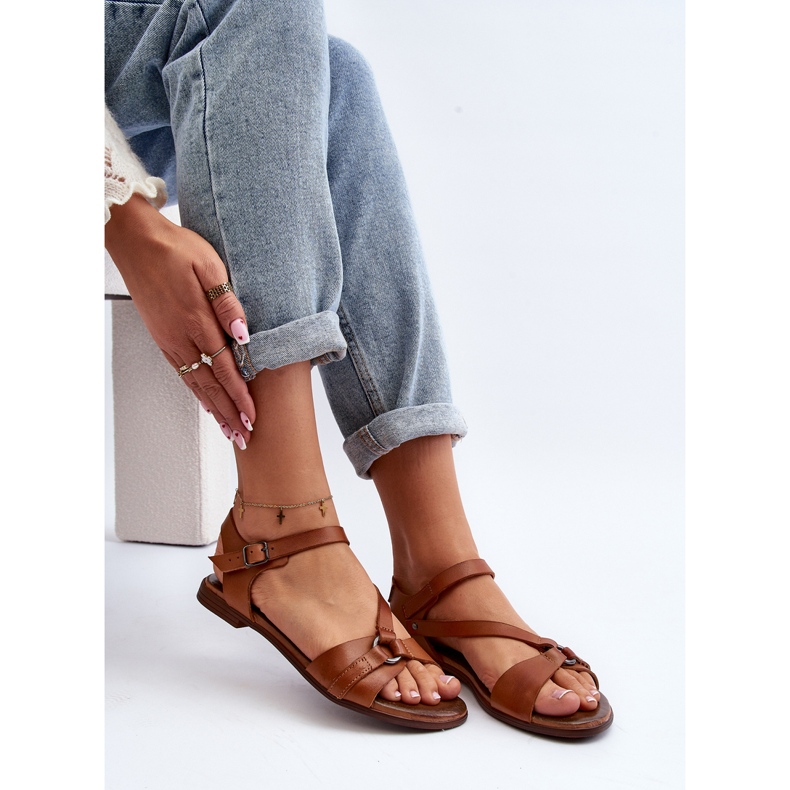 Zazoo 40182 női bőr szandál, barna 1