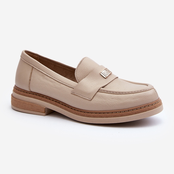 Zazoo 20165 női bőr mokaszin, bézs 2 Zazoo 20165 női bőr mokaszin, bézs 2