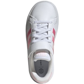 Adidas Grand Court Elastic Lace és Top Strap Jr IG4838 cipő fehér 1