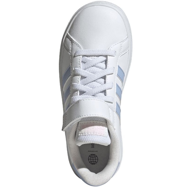 Adidas Grand Court Elastic Lace és Top Strap Jr IG4841 cipő fehér 1