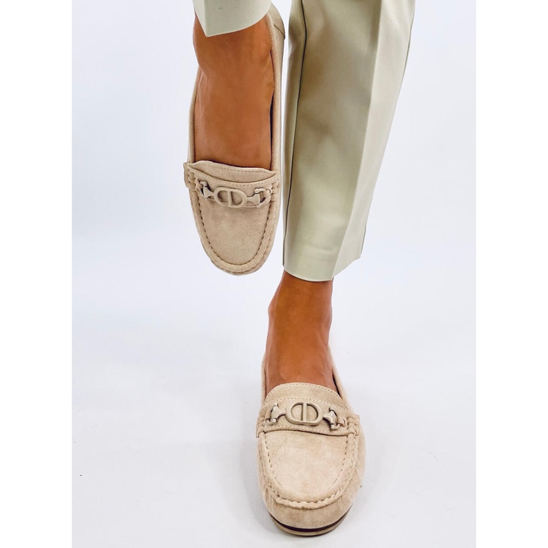 Trabei Beige női velúr mokaszinok bézs 1