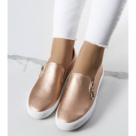 Denain arany színű öko-bőr tornacipő aranysárga 1