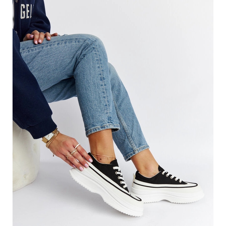 Fekete Plesio platform tornacipő 1