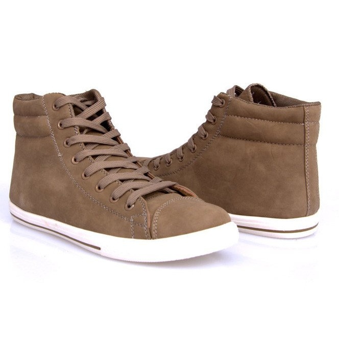 Style 738 Camel High Sneakers barna 1