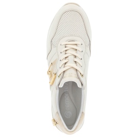 Bőr sportcipő, női tornacipő, bézs Remonte D1322-60 1