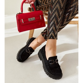 Fekete velúr naplopók Springs csattal 1