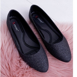 Seastar Női balerinák csillogó fekete Fifi 4