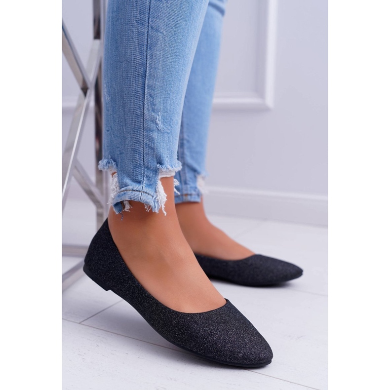Seastar Női balerinák csillogó fekete Fifi 1