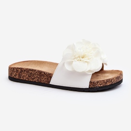 Női fehér virágos papucs a Lulaniától 1