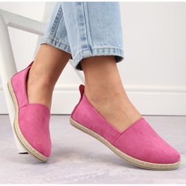 Női velúr bebújós espadrillák, rózsaszín Potocki W16009 1