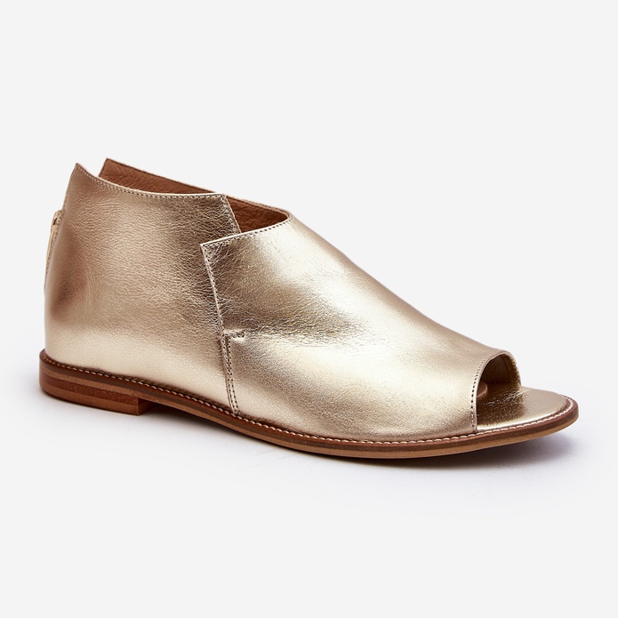 Női bőr szandál Laura Messi 2443 arany aranysárga 1