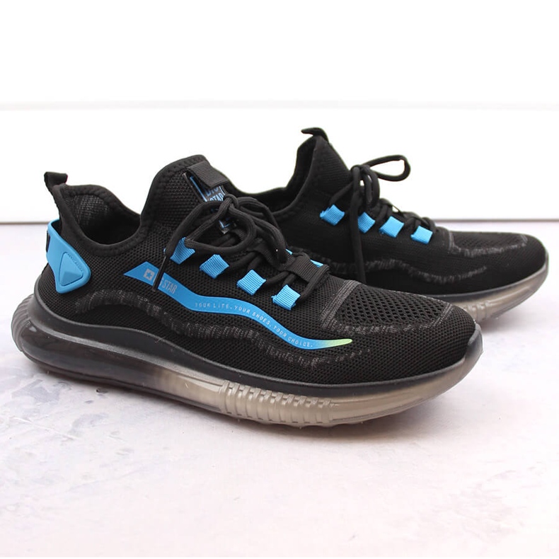 Férfi fekete bebújós sportcipő Big Star NN174450 1