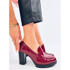 Jeffis Wine Red patentos sarkú mokaszinok piros 2