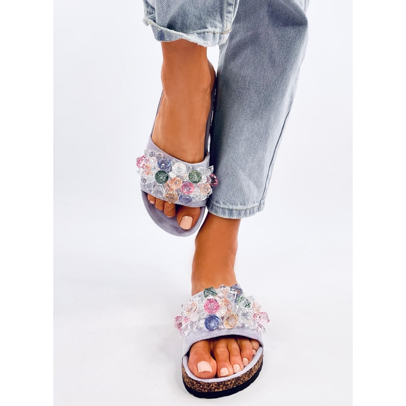 Parafa papucs Maliv Purple kövekkel ibolya 1