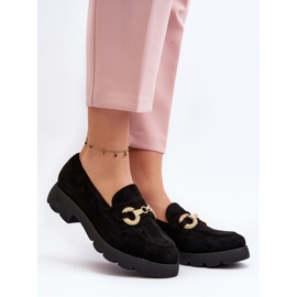 Női mokaszinok díszítéssel Fekete Railenes 2