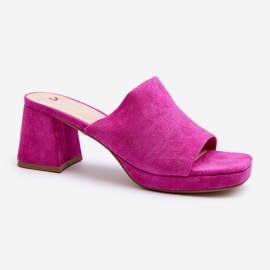 Női magassarkú papucs Fuchsia Bralya rózsaszín 1