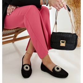 Fekete mokaszinok Celena strasszokkal díszítve 1 Fekete mokaszinok Celena strasszokkal díszítve 1