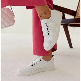 Sandrine fehér ekobőr tornacipő 2