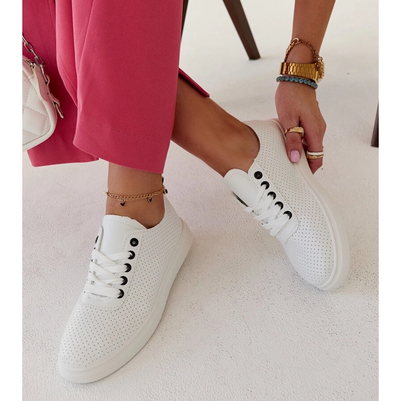 Sandrine fehér ekobőr tornacipő 1