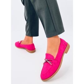 Saras Fuchsia női velúr mokaszinok rózsaszín 2