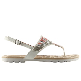 Flip-flop G144 fehér gyöngyökkel 1