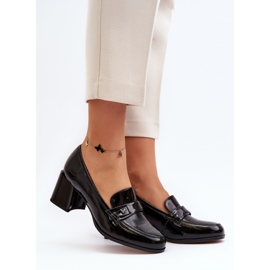 Vinceza Fekete Patent magassarkú pumpák Felicijana 2