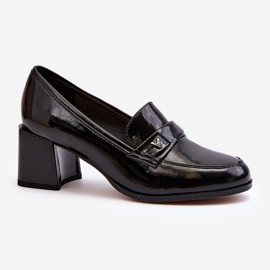 Vinceza Fekete Patent magassarkú pumpák Felicijana 1
