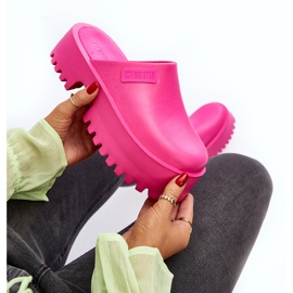 Női papucs masszív talpon Big Star NN274019 fukszia rózsaszín 2